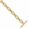 14K Polished and Twisted Fancy Toggle Bracelet