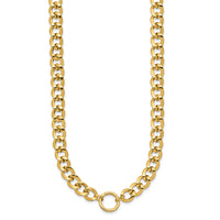 Load image into Gallery viewer, 14K Polished Circle Accent Fancy Link Necklace
