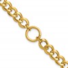 14K Polished Circle Accent Fancy Link Bracelet