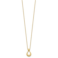 Load image into Gallery viewer, 14K Polished / Dia-cut Open Teardrop w/2in ext. Necklace
