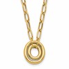 14K Polished Paper Clip Link with Oval Accent Necklace