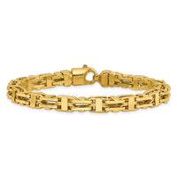 Load image into Gallery viewer, 14K Polished Fancy Link Men&#39;s Bracelet
