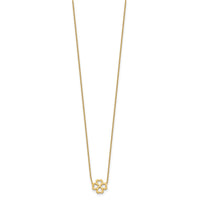 Load image into Gallery viewer, 14K Polished 4-Leaf Clover w/2in ext. Necklace
