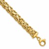 14K Polished 8.0mm Byzantine Link Bracelet