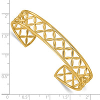 Load image into Gallery viewer, 14K Polished Fancy Flexible Cuff Bangle
