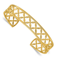 Load image into Gallery viewer, 14K Polished Fancy Flexible Cuff Bangle
