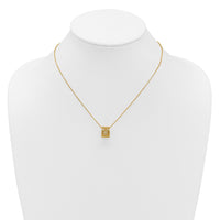Load image into Gallery viewer, 14K Polished Floral Bead with 1 Inch Ext. Necklace
