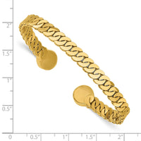 Load image into Gallery viewer, 14K Polished S-Link Cuff Bangle
