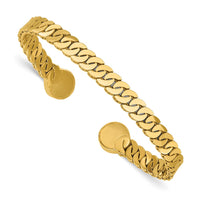 Load image into Gallery viewer, 14K Polished S-Link Cuff Bangle
