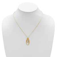 Load image into Gallery viewer, 14K Polished Fancy Ovals with 2in  Ext. Necklace
