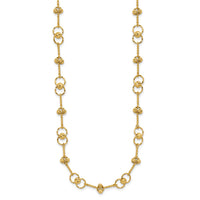 Load image into Gallery viewer, 14K Polished/Dia-cut Twisted Circles w/ 1in Ext. Necklace

