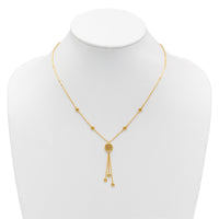 Load image into Gallery viewer, 14K Polished Fancy Filigree Circles Dangle Necklace
