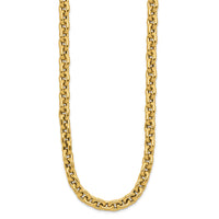 Load image into Gallery viewer, 14K Polished 7.0mm Flat Edge Cable Link Necklace
