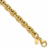 14K Polished 7.0mm Flat Edge Cable Link Bracelet