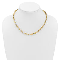 Load image into Gallery viewer, 14K Polished 5.5mm Fancy Oval Link Necklace
