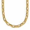 14K Polished 5.5mm Fancy Oval Link Necklace