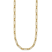 Load image into Gallery viewer, 14K Polished and Textured 4.2mm Fancy Link Necklace
