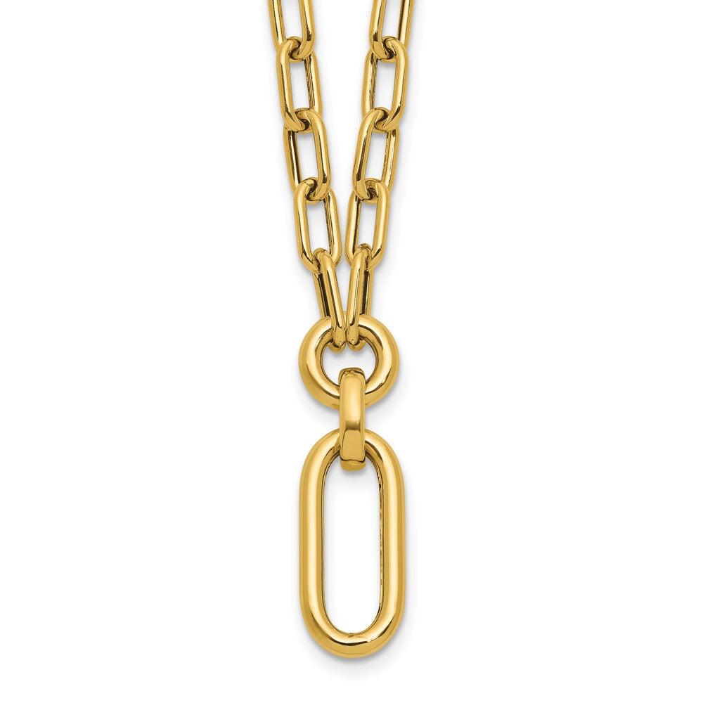 14K Polished Fancy Mixed Link Necklace