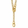 14K Polished Fancy Curb Link Lariat Necklace