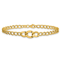 Load image into Gallery viewer, 14K Polished Fancy Curb Link Bracelet
