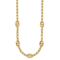 Load image into Gallery viewer, 14K Polished Fancy Anchor Link Necklace
