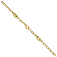 Load image into Gallery viewer, 14K Polished Fancy Anchor Link Bracelet
