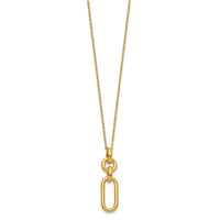 Load image into Gallery viewer, 14K Polished Fancy Dangling Mixed Links Necklace
