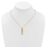 Load image into Gallery viewer, 14K Polished Fancy Dangling Mixed Links Necklace
