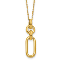 Load image into Gallery viewer, 14K Polished Fancy Dangling Mixed Links Necklace

