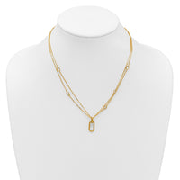 Load image into Gallery viewer, 14K Polished Fancy Two-Strand Link Necklace
