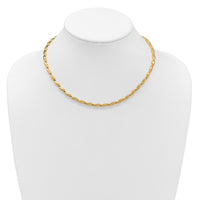 Load image into Gallery viewer, 14K Polished and Satin 4.2mm Fancy Link Necklace
