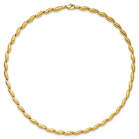 Load image into Gallery viewer, 14K Polished and Satin 4.2mm Fancy Link Necklace
