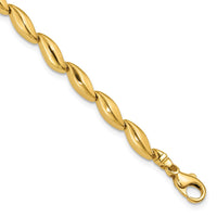Load image into Gallery viewer, 14K Polished and Satin 4.2mm Fancy Link Bracelet
