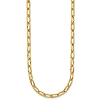 Load image into Gallery viewer, 14K Polished Fancy Wavy Elongated Oval Link Necklace
