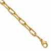 14K Polished Fancy Wavy Elongated Oval Link Bracelet