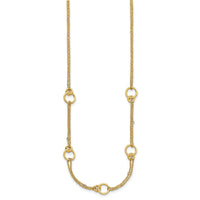 Load image into Gallery viewer, 14K Polished 2-Strand Double Circle w/ 2in Ext. Necklace
