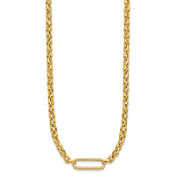 Load image into Gallery viewer, 14K Polished Fancy Elongated Oval Link Necklace
