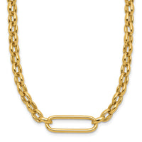 Load image into Gallery viewer, 14K Polished Fancy Elongated Oval Link Necklace
