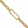 14K Polished Fancy Elongated Oval Link Bracelet