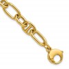 14K Polished Mixed Oval and Anchor Link Bracelet