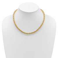 Load image into Gallery viewer, 14K Two-tone Polished 5.5mm Popcorn Mesh Necklace
