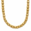 14K Two-tone Polished 5.5mm Popcorn Mesh Necklace