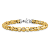 Load image into Gallery viewer, 14K Two-tone Polished 5.5mm Popcorn Link Bracelet
