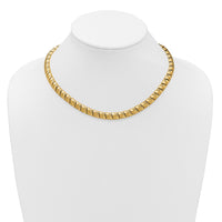 Load image into Gallery viewer, 14K Polished and Brushed Fancy 8.0mm Necklace

