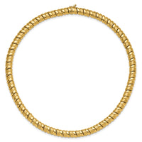 Load image into Gallery viewer, 14K Polished and Brushed Fancy 8.0mm Necklace
