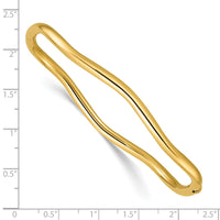 Load image into Gallery viewer, 14K Polished Fancy Wavy Hinged Bangle
