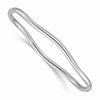 14K White Gold Polished Fancy Wavy Hinged Bangle
