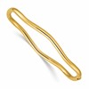 14K Polished Fancy Wavy Hinged Bangle