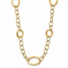 14K Polished Fancy Link w/2in ext. Necklace