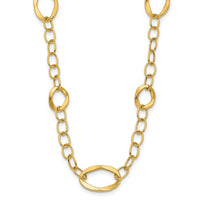 Load image into Gallery viewer, 14K Polished Fancy Link w/2in ext. Necklace
